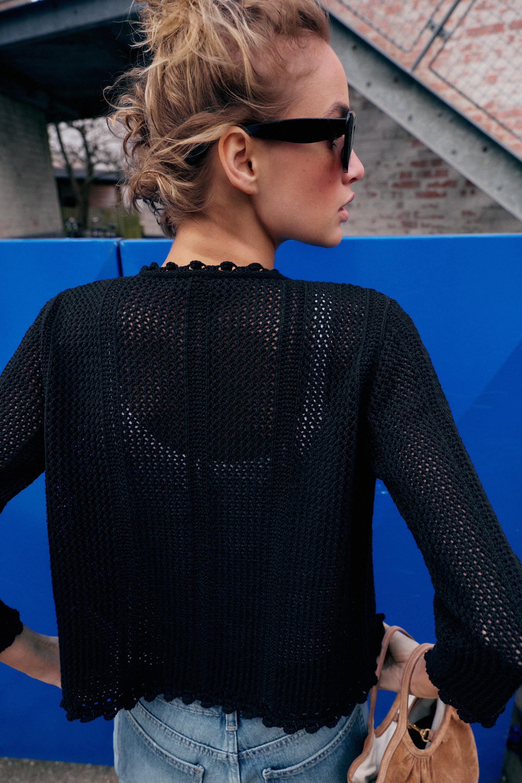 GILET EN MAILLE POINTELLE